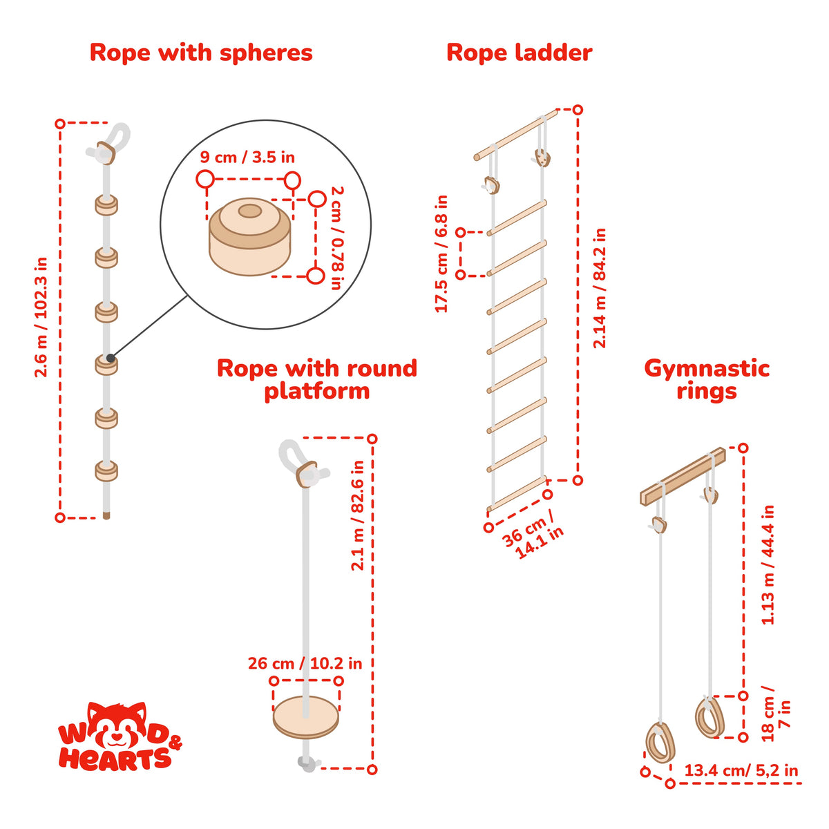 Rope Swings — 4-piece Set