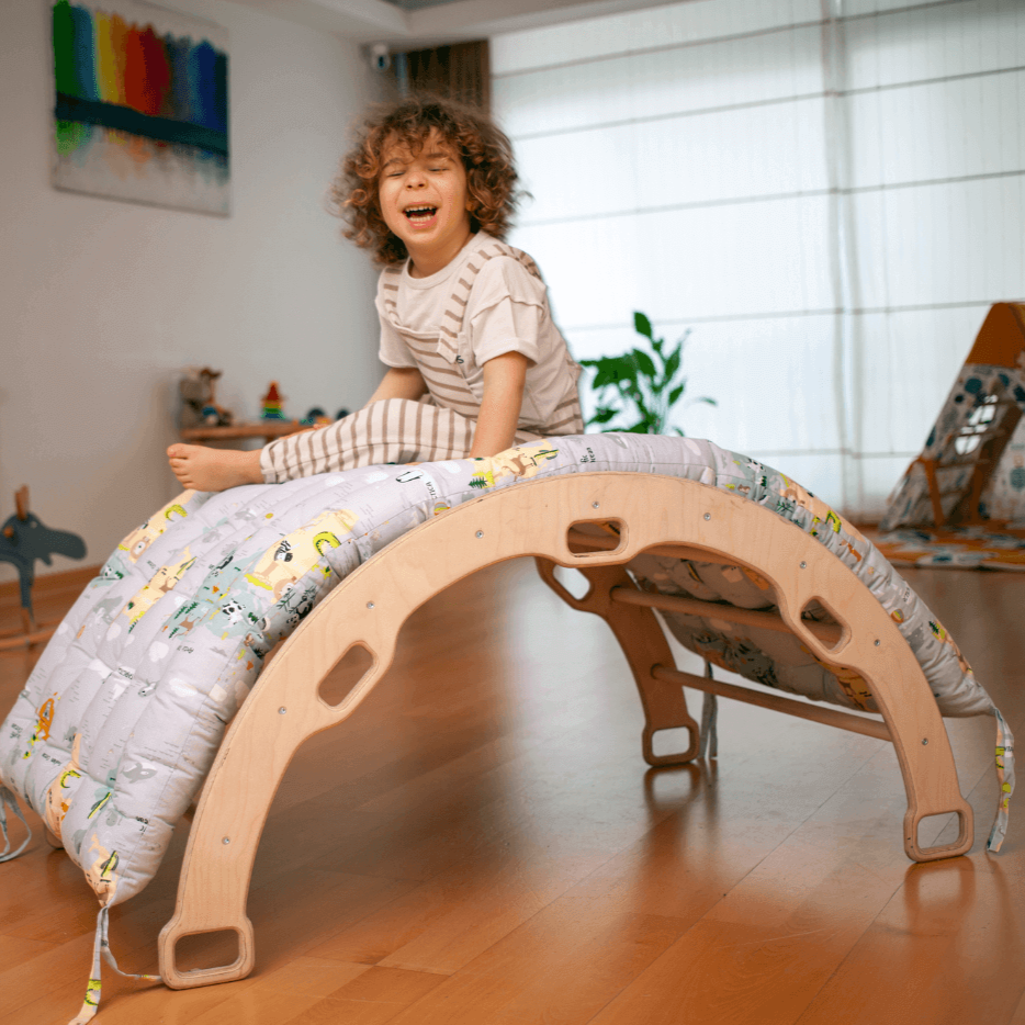 Climbing Arch / Rocker with Pillow Set / Large Size – Montessori Climber™